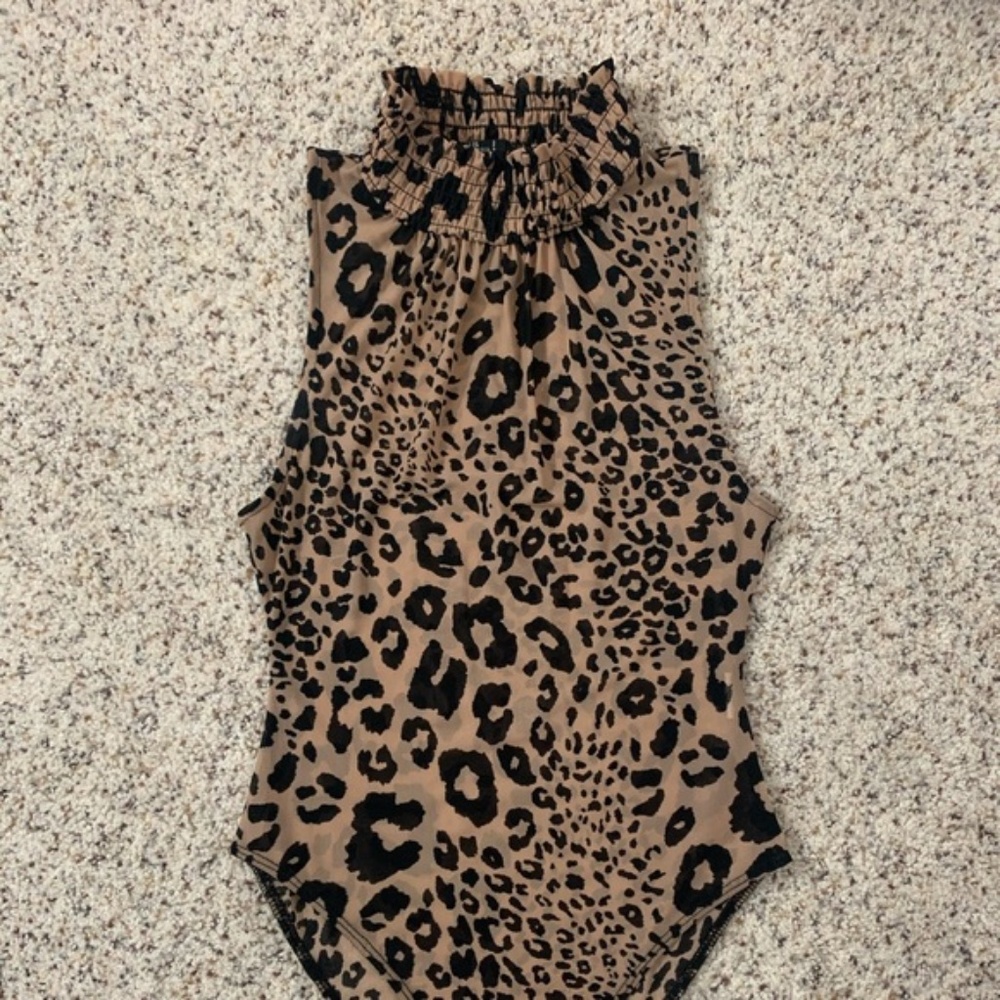 Cheetah high-neck sheer bodysuit | forever 21